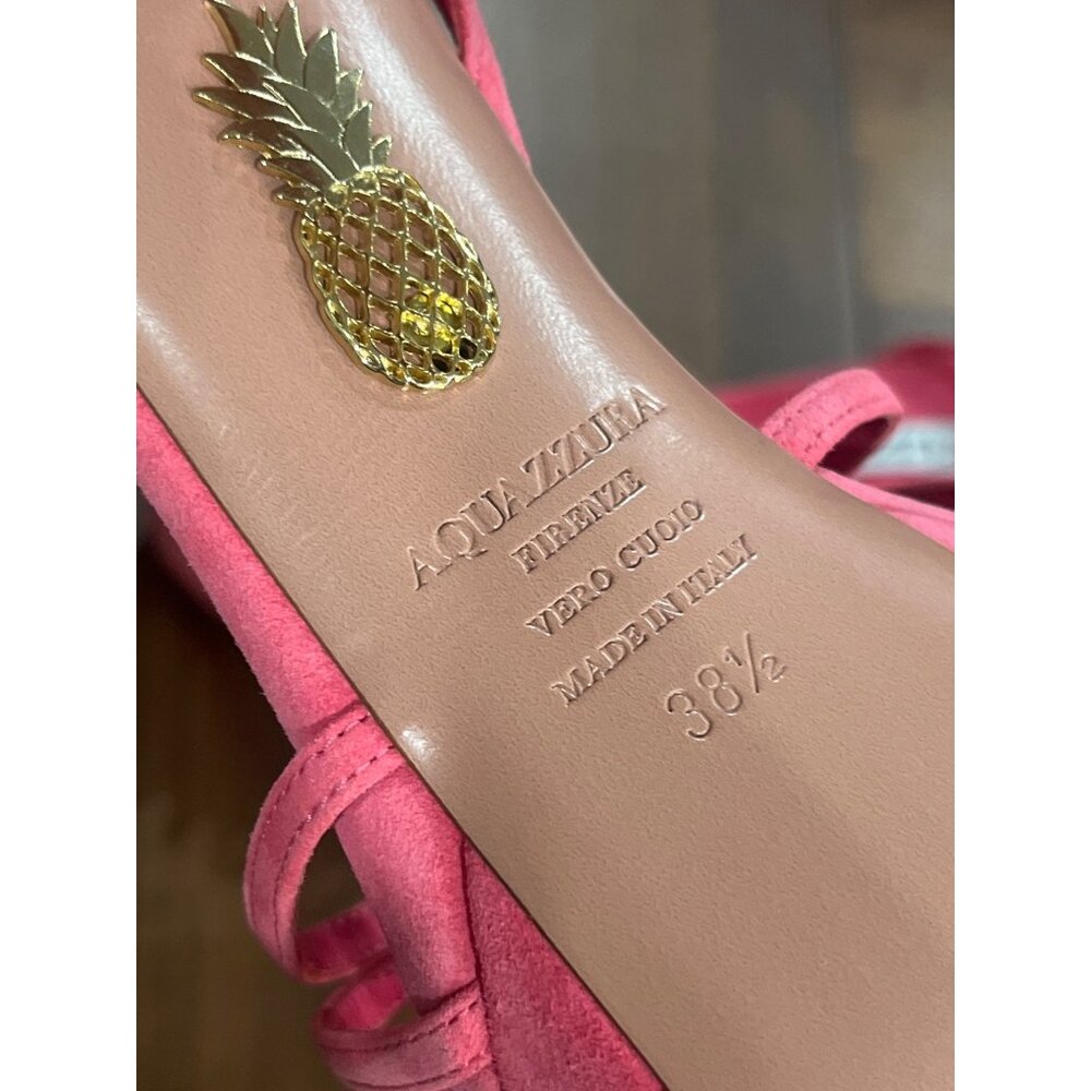 Aquazzura 130mm Flow Plateau Sandals Watermelon 38.5 With Box Pink High Heels - Picture 11 of 16